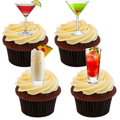 Made4You Edible Cupcake Toppers - Stand-up Wafer Cake Decorations (Pack of 12)
