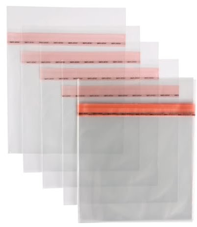 Mari-Medienverpackungen CD Box Hüllen Blu ray DVD Schutzhüllen aus Foliemit Adhäsionsverschluss für 10 mm Jewel Case (200 St.)