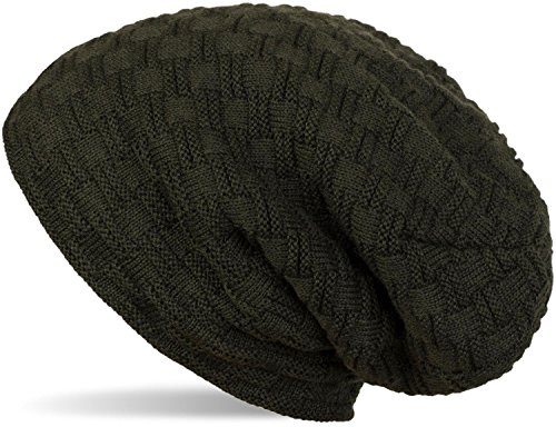 styleBREAKER Unisex Strick Beanie Flecht Muster Fleece 56-61cm | Feinstrick Viskose. Thermo Futter. elastisches Material. winterfest. Einheitsgröße. weiche Haptik.