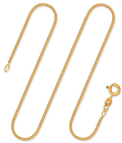 EDELIND Goldkette Damen 333 585 Echtgold Panzerkette 1.4 mm auch 375 750 mit stilvoller Geschenkbox