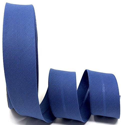 Byetsa Kornblumen blau 30 mm Polycotton Schrägband auf einer 25 m Rolle