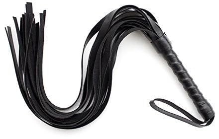 BONDAGERIE® Frustino flògger con manico corto in ecopelle, vari colori Colore: Nero