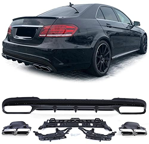 Heckdiffusor mit Endrohre Chrom für Mercedes E Klasse W212 13-16 mit AMG Line
