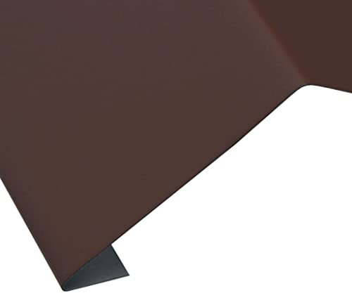 Parotec, Lamiera di grondaia, conduce l'acqua piovana dal tetto alla grondaia, alluminio, lunghezza 1 m, lunghezza bordo 13/70/167, marrone
