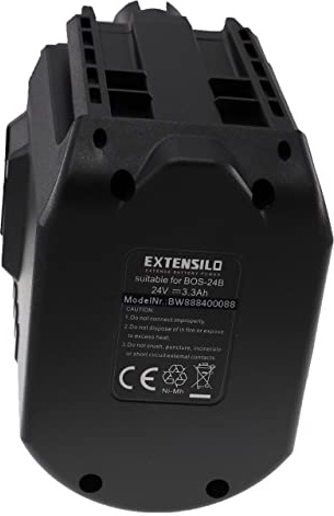 EXTENSILO Akku kompatibel mit Würth ABH 20 | ABH 20-SLE Elektrowerkzeug (3300 mAh, NiMH, 24 V)