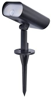 Solar Erdspießleuchte Ginbo,Smart Home Gartenstrahler m.Bewegungsmelder,dimmbare Bodenleuchte aus Aluminium in Schwarz,App-Steuerung,kompatibel mit Alexa/Google,einstellbare Lichtfarbe,RGB,m.Erdspieß