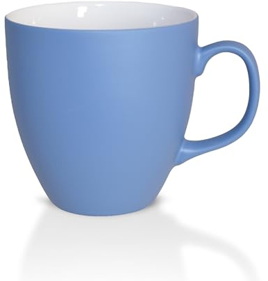 Mahlwerck Jumbotasse BIG Porzellan-Kaffeetasse 600 ml, Shark Blue | Matte Oberfläche, Mit Henkel, Hochwertig, Moderner Kaffeebecher