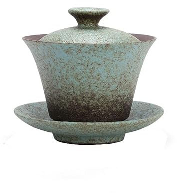 HonHeam Tasse à thé japonaise en céramique faite à la main - Petit bol à thé rétro - Vert