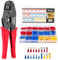 Crimpzange Kabelschuhe Set.Inkl 360 Stück Krimpzange Crimpzange Kabelschuhe Set,Isolierte Kabelschuhe Set,Elektrische Steckverbinder Crimpzange fuer Quetschverbinder 0.5-6 mm² (AWG 20-10)…