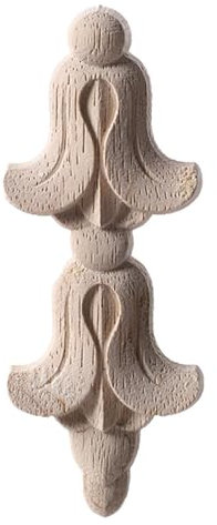 Holzschnitzerei Schnitzerei Holzapplikation Holzfiguren Kunsthandwerk Ecke Unbemalt Runder Rahmen Wand Tür Möbel Holzschnitzerei Dekorativ 4 Stück