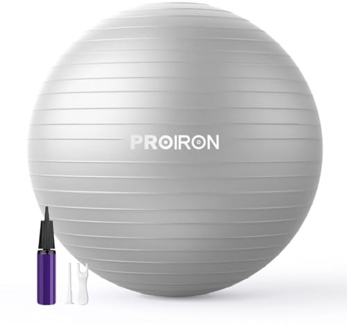 PROIRON Pelota de Pilates Gris Plateado 75cm