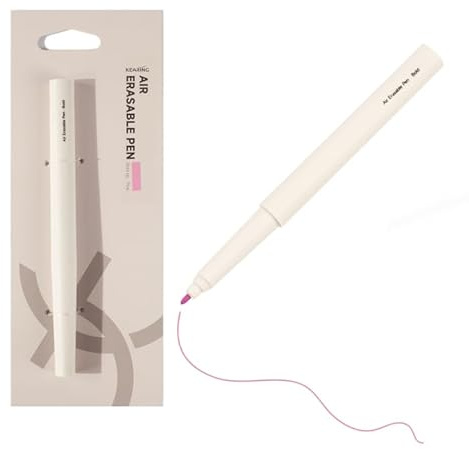 KEARING Trickmarker selbstlöschend – Rosa luftlöslicher Stoffmarker zum Nähen und Sticken – Textilmarker mit verschwindender Tinte für Stoffe