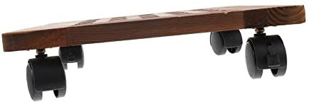 MERRYHAPY 1pezzi Vassoio per Fioriere Mobile con Ruote Base per Vasi da Giardino Design Legno Resistente e Facile da Spostare Supporto per Piante con di Drenaggio e Sicuro