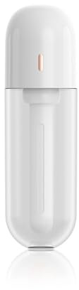Small Portable Humidifier, Portable Air Humidifier, Cordless Wand Mist Moisturizing for Bedroom Desk Travel Office, 100ml Tank, Intelligent Prevent Dry Burning (White)