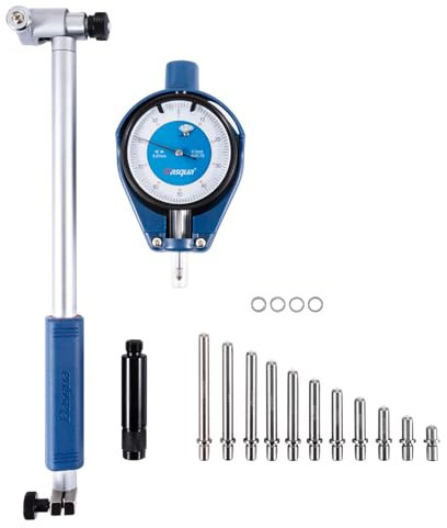 Dasqua Alesametro con Comparatore Centesimale - Scala di Misura da 50 a 160 mm - Graduazione di 0.01 mm - Punta di Carburo di Tungsteno - Robusto e Duraturo