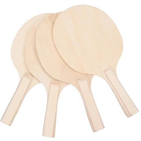 Supvox Strandschläger 2 Sets Badmintonschläger Aus Holz Hellbraun Für Spiele Im Freien