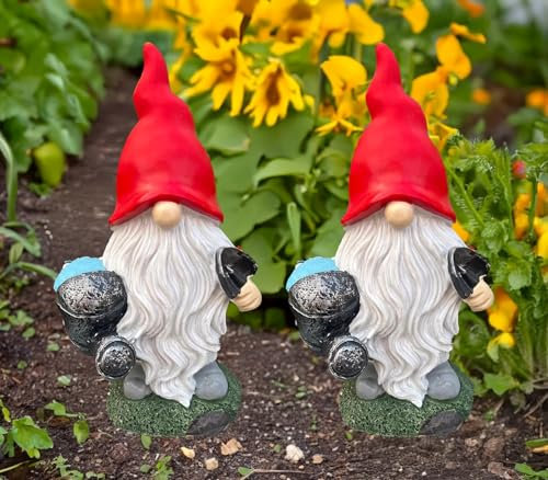 Garten-Gonk-Statue, 20 cm x 13 cm x 33 cm, Zwerg mit Gießkanne, perfekt für Haus und Garten, Dekofigur für Terrasse, Balkon, Hof, Rasen