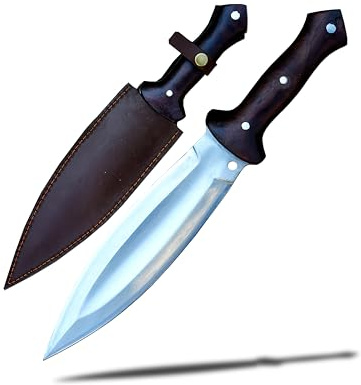 THE NEPAL 25,4 cm lange Klinge, handgeschmiedetes Smatchet | Full-Tang 5160 Stahlklinge | Griff aus Palisander | gehärtet und geschärft | langlebig und einsatzbereit