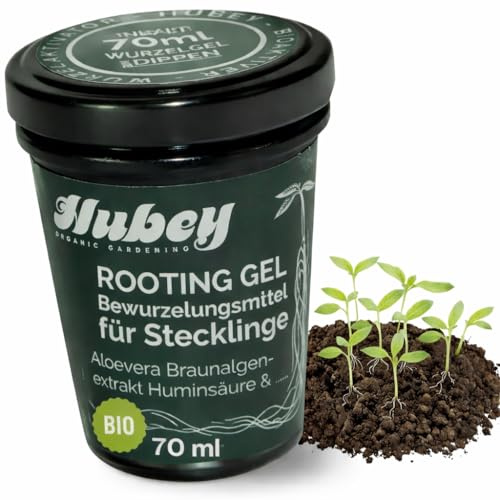 HUBEY BIO ROOTING GEL Bewurzelungsmittel für Stecklinge zur Pflanzenvermehrung Wurzelstimulator (70ml)