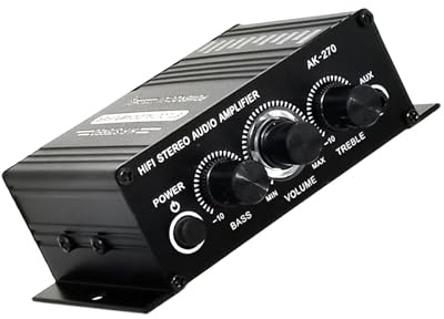 DIYEAH Amplificatore Audio Digitale Per Altoparlante Stereo Tv Computer Uscita Audio Volume e Bassi Regolabili