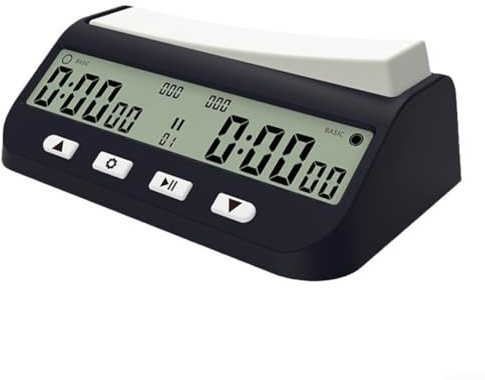 Digitale Schachuhr mit Basic, Delay, Bonus, Byo Yomi Modi mit großer Wipptaste für Go und verschiedene Schachspiele