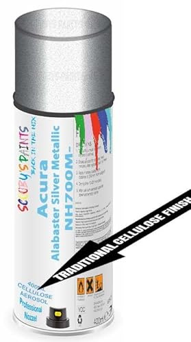 Aerosol Spray Paint Compatible with Acura Alabaster Silver Metallic NH700M-A Available in Direct Gloss, Cellulose or Basecoat (Cellulose Aerosol)