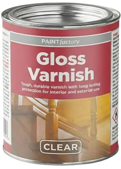 AOC24 1pc Clear Gloss Varnish Coating Tin 300ML, Weather-Resistant Gloss Finish, Durable Fast Drying For Interior Exterior Use, Ideal for Metal, Wood, Concrete With Oil Based Long-Lasting Bright Shine