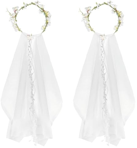 MmotZsb 2 Stück Schleier Braut Brautschleier Braut Accessoires, Kopfschmuck Brauts Für Hochzeitszeremonie Und Festivals, Brautschleier Lang Für Themenpartys Und Karneval Feiern