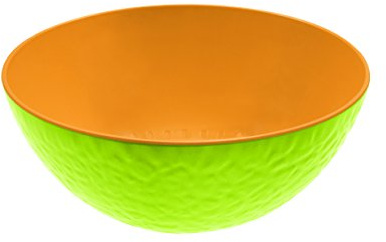 Zak Designs Melon - Ensaladera (20 cm), Color Verde y Naranja