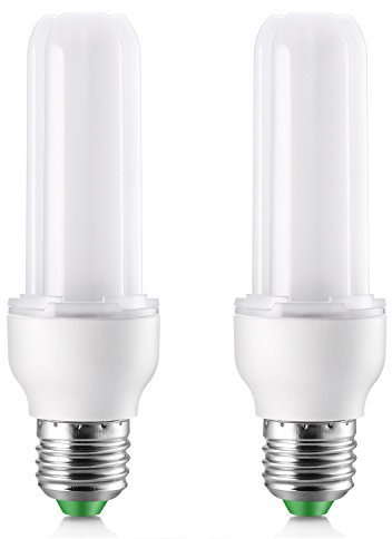 Elrigs Bombilla LED E27 luz fria, 9W LED Tubular Equivalente a 100W Halógenas o 18W Bombillas bajo consumo, 6000K Blanco Frio iluminacion para luz habitacion No Regulable, 2 Unidades