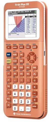 Texas Instruments TI-84 Plus CE Color Graphing Calculator, Coral (Metallic)