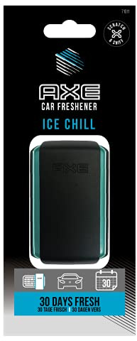 AXE Ambientador de Coche para Rejilla - 30 Días de Frescura Intensa con Fragancia Ice Chill - Diseño Elegante, Discreto y Duradero para un Viaje Refrescante y Sofisticado