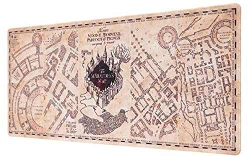 Grupo Erik XXL Mouse Pad - Harry Potter Gifts | Gaming Desk Mat 31.5 x 13.8 inches, Non-Slip Rubber Keyboard & Mouse Mat Large | The Marauders Map Gaming Gifts Gamer