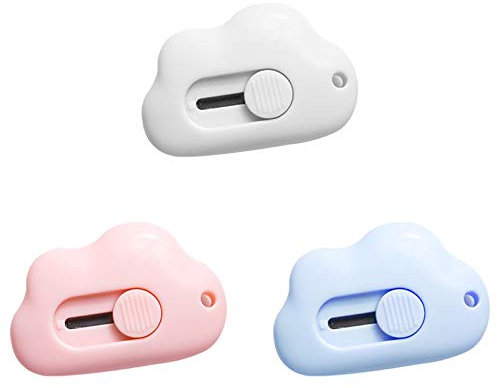 3 Pcs Mini Cutter Messer Mini Cloud Utility Messer Box Cutter Einziehbarer Brieföffner Edelstahl Paketöffner Einziehbarer Cutter Papierschneideröffner Für Briefkasten