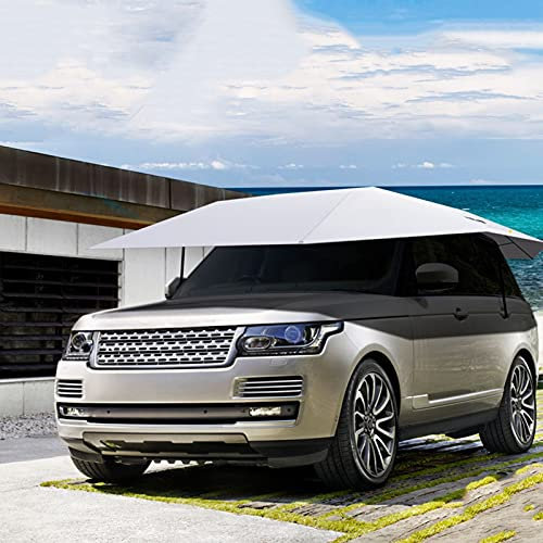 ATAAY Tente de Parapluie de Voiture, Couverture de Voiture Tente de Voiture Universelle Mobile, Carport Mobile de Tente de Voiture, Parapluie de Voiture de Protection d'automobile Portable plié, P
