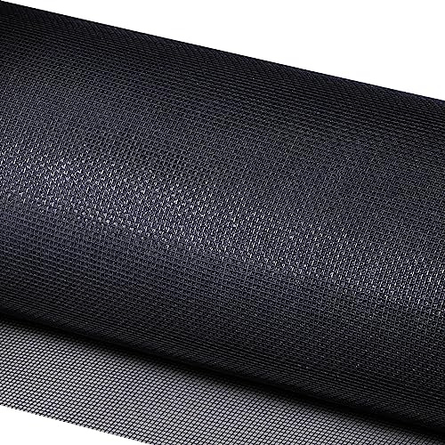 MEEYI DIY Fliegengitter Meterware 150x200cm Atmungsaktives Fliegengitter aus Fiberglas für Fenster, Balkontür Fenster und Türen Schwarz