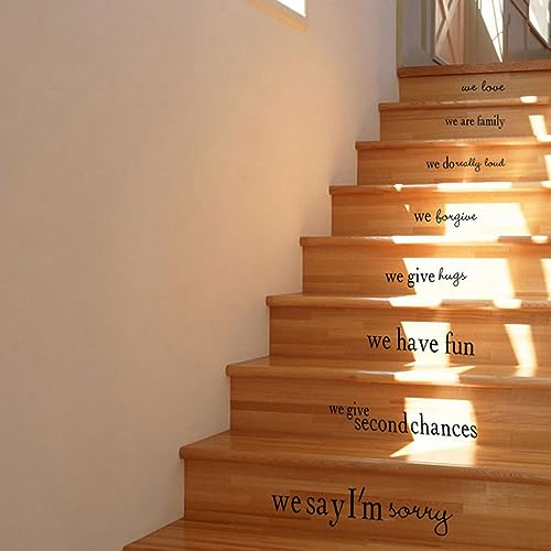 Wandaufkleber Pvc Treppen Dekorative Aufkleber Schöne Kunst Sprüche Diy Wanddekoration für Wohnzimmer Schlafzimmer