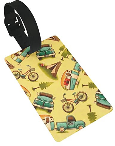 Gepäckanhänger für Auto und Fahrrad, 5,4 x 8,5 cm, für Reisetaschen, karierte Taschen, Koffer, Laptoptaschen und Rucksäcke.