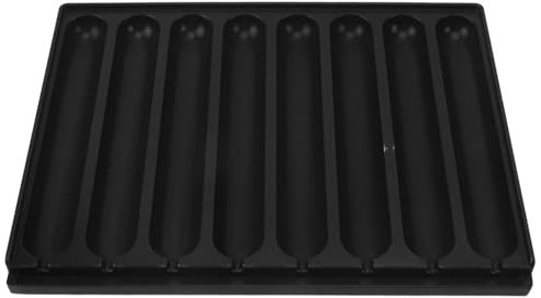 Sausage Roasting Pan, Stainless Steel Barbecue Rollers Sausage Grilling Pan, 8 Tube Sausage Plate Square Mould Outdoor Rolling Rack Portable Baking Pan for Family Dinners Open Air Barbecues