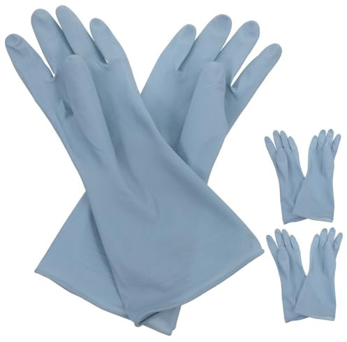 HONMEET 3paare Spülhandschuhe Lang Pvc Wiederverwendbar Haushaltshandschuhe Rutschfest Schutz Beim Geschirrspülen Reinigungshandschuhe Für Küche Haushalt