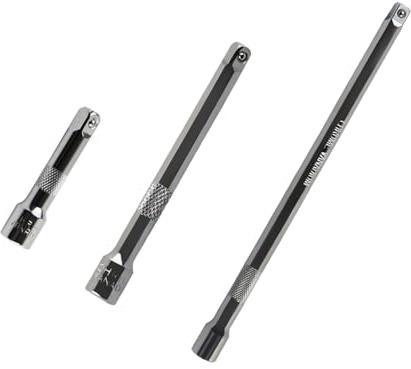 HENYQANN 3tlg Verlängerungs Satz Ratsche Steckschlüssel Verlängerungen 1/4 (50MM/100MM/150MM) für Ratschen Steckschlüsseln