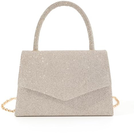 KBRPEY Clutch Abendtasche für Damen Glitzer Handtasche mit Abnehmbarer Kette Klein Clutches Handtasche Geldbörse Handtaschen für Hochzeit Party Cocktail Abschlussball Bankett Urlaub
