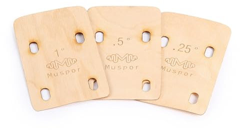 Solinder Gitarrenhalsausstege Musspor 3 Stück Gitarre Nackenstifte Tragbare Basshalsplatte Werkzeug Solide Ahorn Holz Gitarre Hals Shim Schutz 0,25/0,5/1 Grad Gitarre Nackenplatte Werkzeug Gitarre
