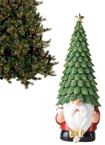 Generisch Weihnachts-Tischdekoration,Weihnachtsfiguren | Weihnachtse Gartendekoration,Leuchtender schwedischer mit Weihnachtsbaumhut, Schreibtischdekoration, Sammelfiguren, Weihnachtsdekoration