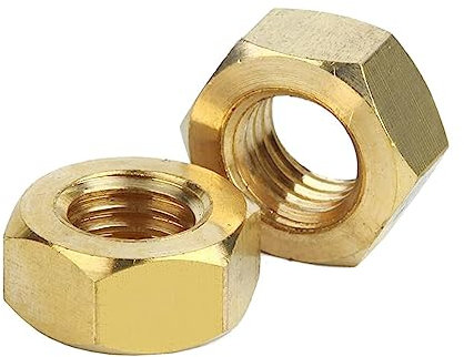 EQEQE Rändelschrauben, Rändelschraube, Messing-Kupfer-Sechskantmutter for M1,4 M1,6 M2 M2,5 M3 M4 M5 M6 M8 M10 M12 M14 M20 Schraubenbolzen 2 Stück(M5)