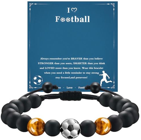 Fussball Armband Geschenke Jungen Fußball Armband für Junge Teenager Fußball Geschenke für Sohn Teenager Enkel Neffe Bruder 5 6 7 8 9 10 11 12 jahre Geburtstagsgeschenk Freundschaftsarmband