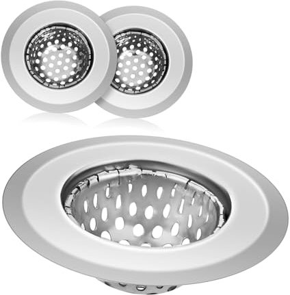 Artibetter 3 Pcs Stainless Steel Sink Strainers 5.5cm Mesh Strainer Kitchen and Bathroom Sink Drain Filters Stopper Mesh