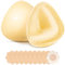 Sticky Push Up Bra Inserts - Double Sided Sticky Bra Boobspush Up Pads, Women's Adhesive Push Up Bras, Reusable Silicone Stick on Bra Inserts for Swimsuit Sport Bra, Cup D Beige