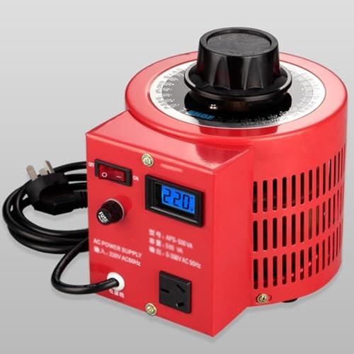 Transformador variable, regulador de voltaje CA, convertidor de 500 VA a 3000 VA, bobina de cobre integrada para fuente de alimentación, duradero, versátil y de amplia gama de aplicaciones (1 kVA).