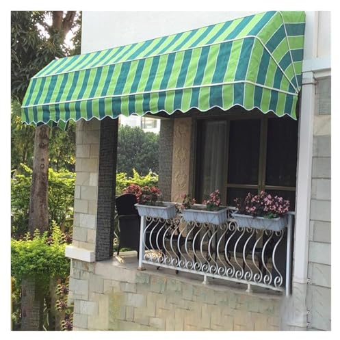 Tenda da sole pieghevole pieghevole, pieghevole, in alluminio ispessito, per esterni, giardino, finestre, tenda telescopica, decorazione per bar, negozio di abbigliamento (verde, 0,8 x 0,6 x 0,6 m)